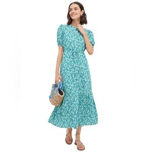 Tuckernuck Hyacinth House Frannie Dress - Green Micro Floral. M. NWT.